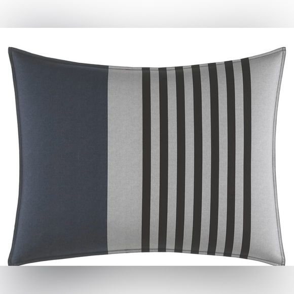 Nautica Rendon Cotton Grey Duvet Cover Set Queen - Picture 3 of 7